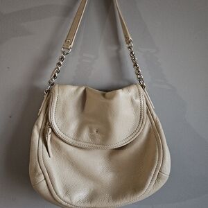 Kate Spade Cream Leather Shoulder Bag with Chain Strap